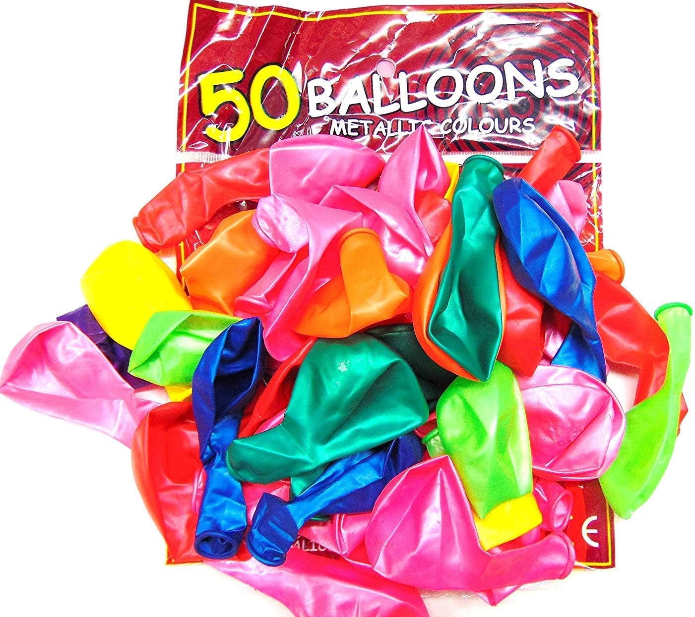 50 Assorted Colour 12 Inch Latex Balloons