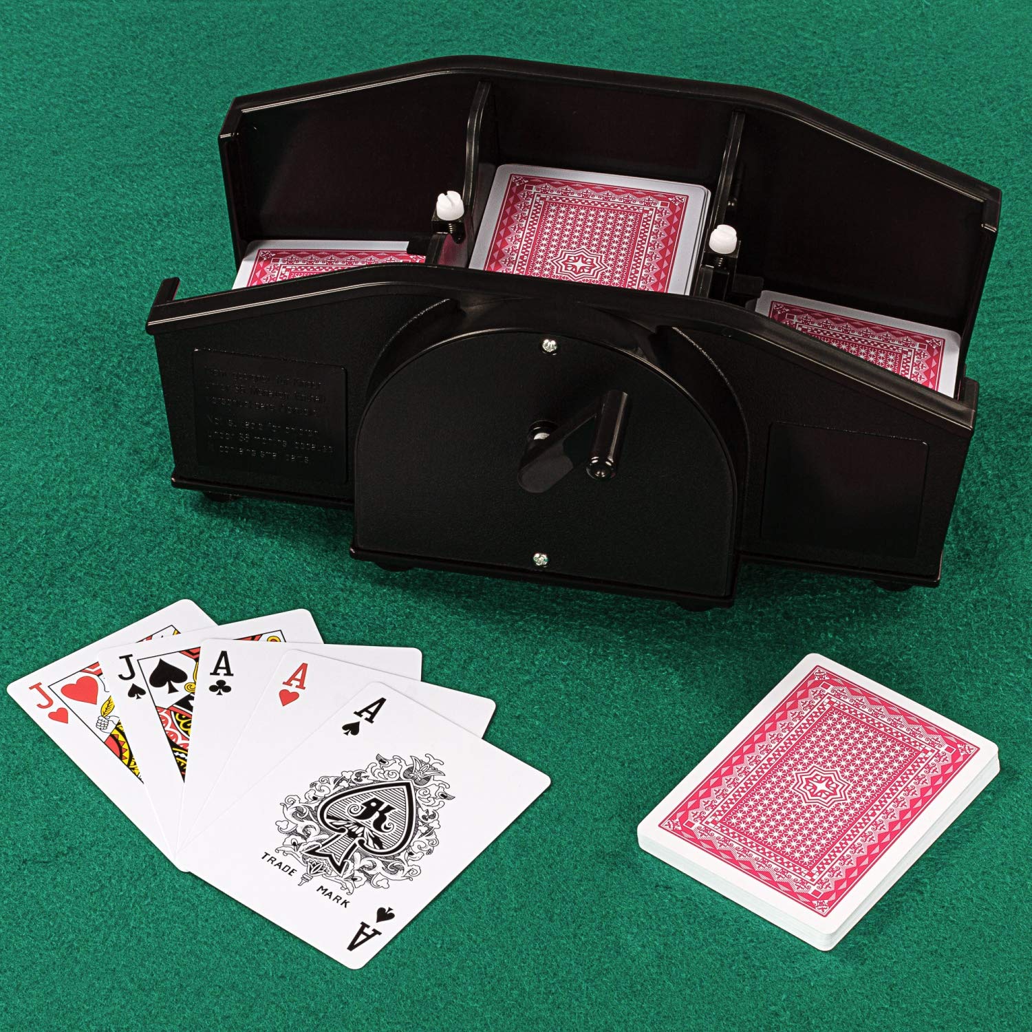 GAMES PLANET Ultimate Pokerset Deluxe, 300er BZW. 600er Edition, 12 Gramm METALLKERN Laserchips, Poker Decks, Alu Pokerkoffer, Kartenmischer, Kartengeber, Würfel, Dealer Button, Pokerchips, Jetons