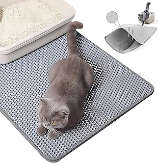 猫のトイレマット:クリーンで快適な環境の作り方 6 Sunstarspets Cat Toilet Mat: Multi-functional, Splash Prevention, 17.7 x 23.6 inches (45 x 60 cm), Medium and Large Size, EVA Anti-Slip, Waterproof, Anti-Mildew, Odor Resistant, Massage Type, Durable,