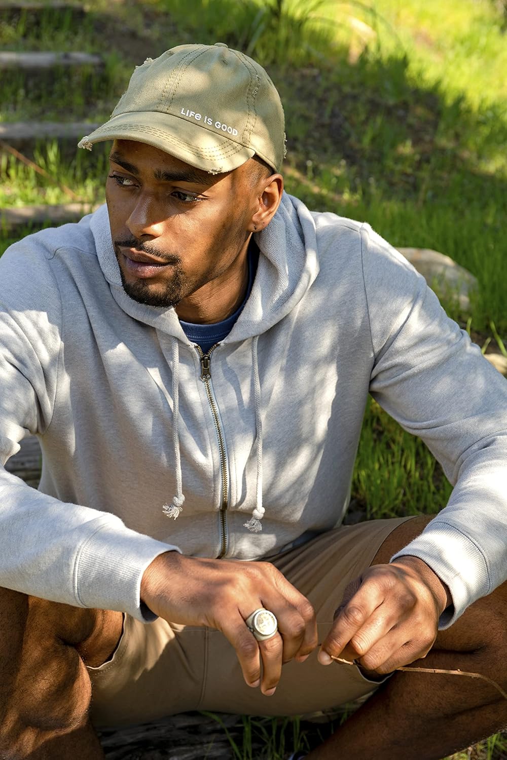 Life is Good Adult Chill Cap Baseball Hat, Mountains Slate Gray, One Size : Clothing, Shoes & Jewelry