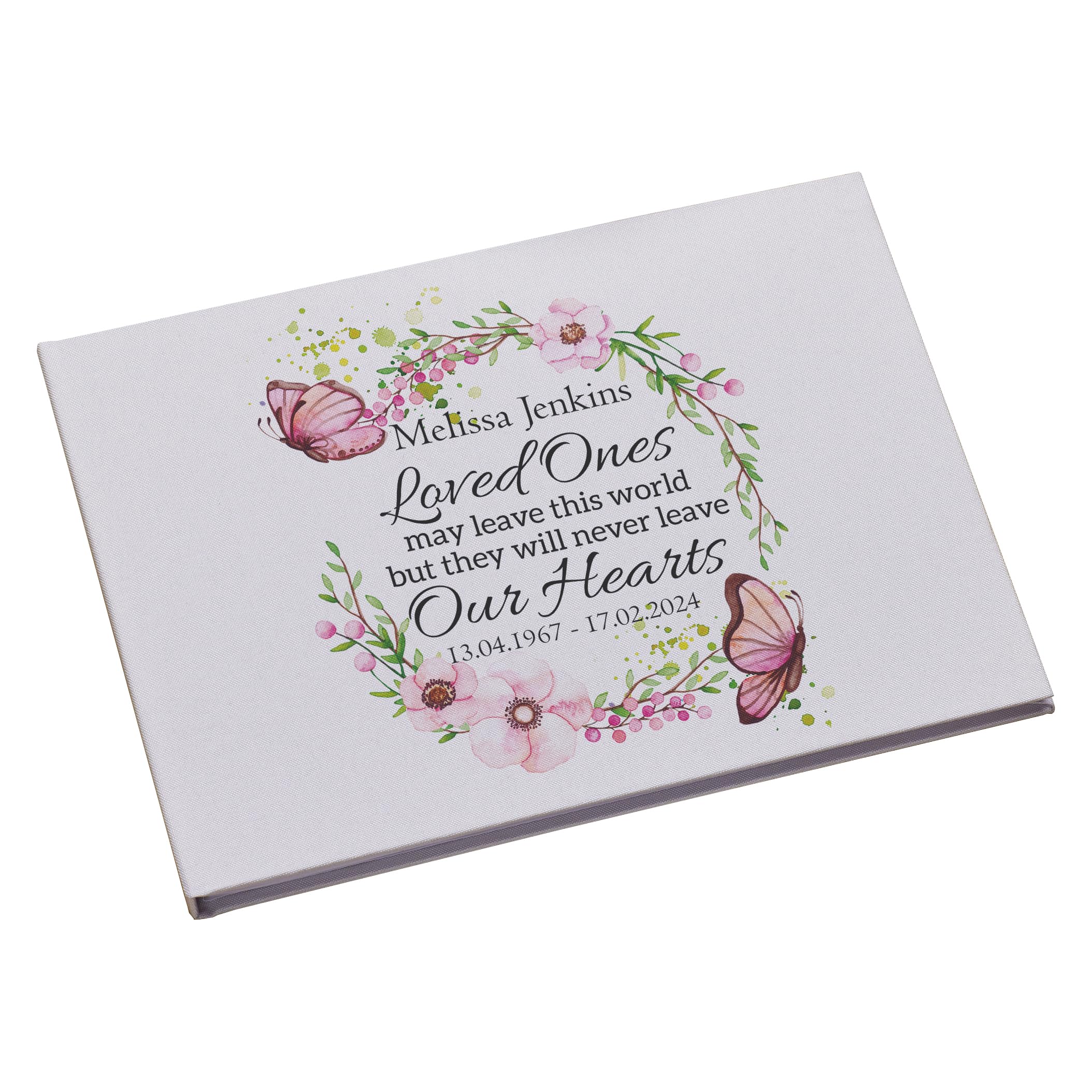 Personalised Large Funeral Book For Condolence & Memorial