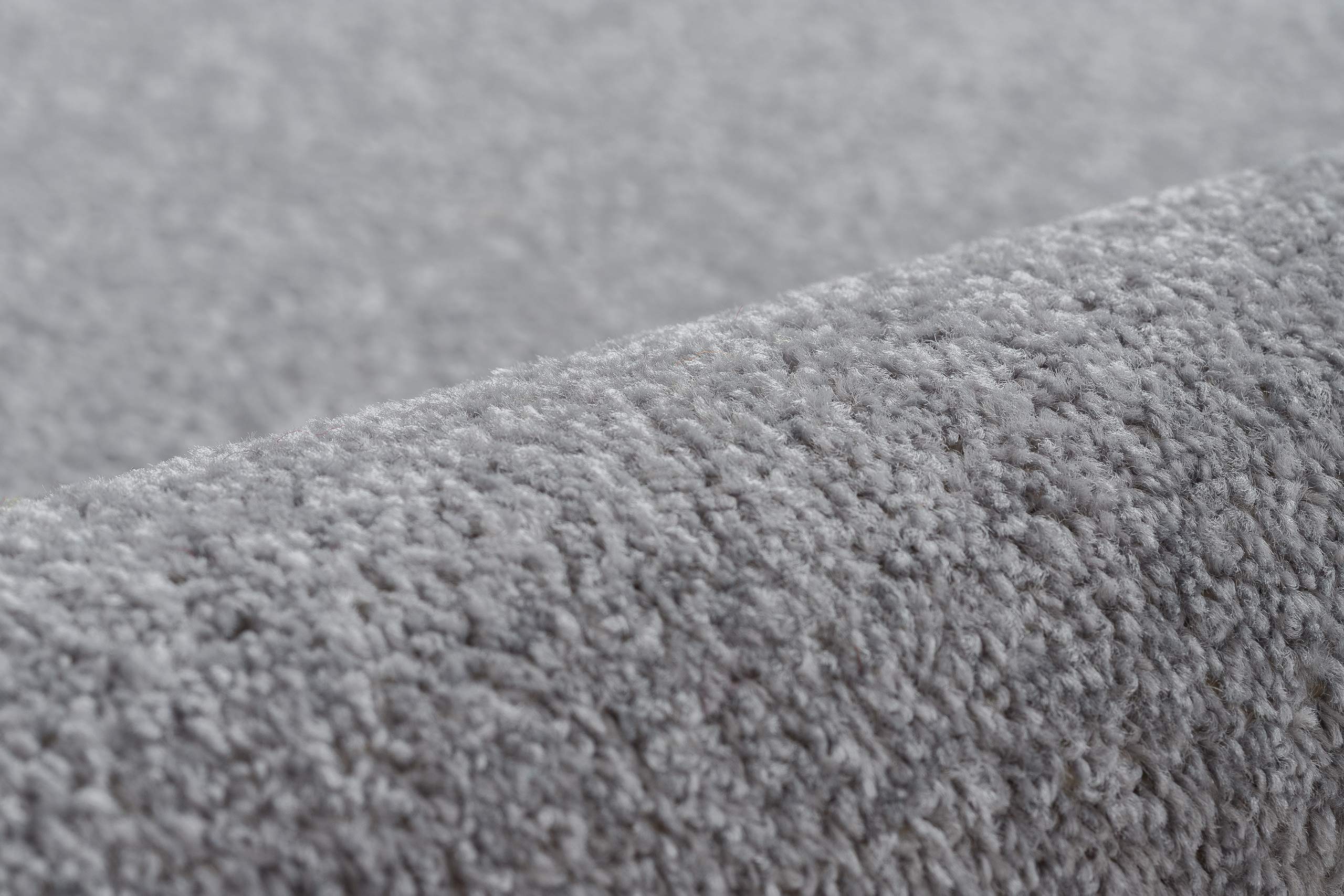 rugsx Tappeto monocolore Eton per qualsiasi stanza, soggiorno, camera da letto, stanza dei bambini, tappeti, grigio argento, misure differenti, 100x400 cm