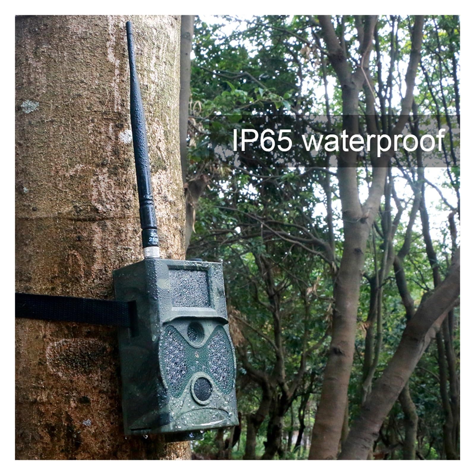 Trail Camera Cellular Wildlife Cámaras De Caza Inalámbricas Night Vision Photo Trap Tracking(Solar Panel)