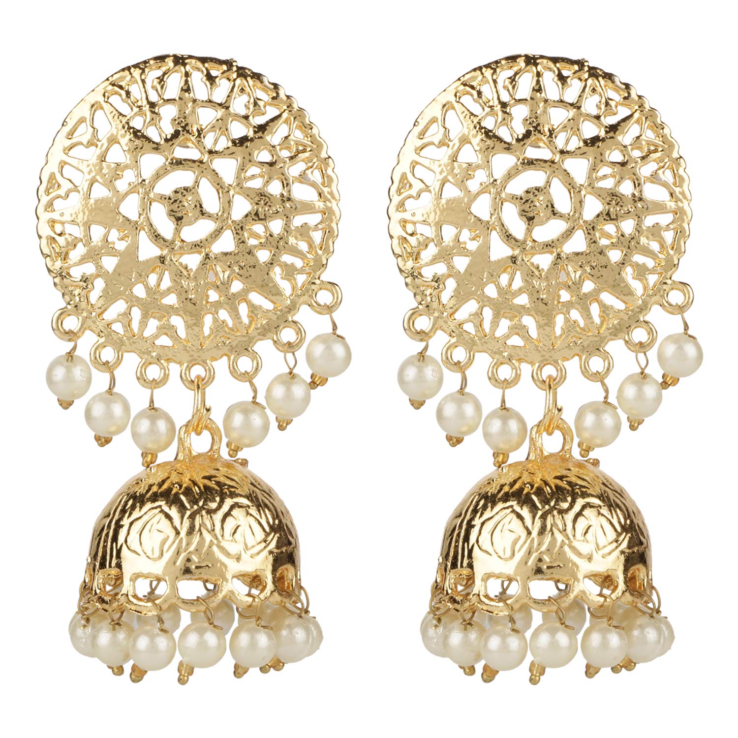 Kord Store Traditional Gold Plated Earrings for Girls & Women., Metal