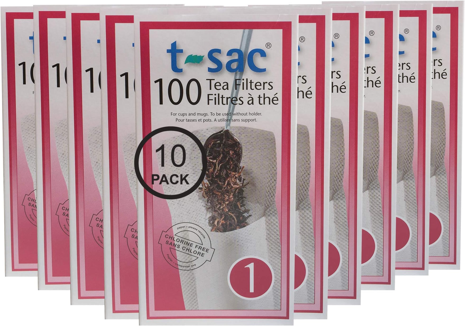 Modern Tea Filter Bags, Disposable Tea Infuser, Size 1, Set of 1000 Filters - 10 Boxes - Heat Sealable, Natural, Easy to Use Anywhere, No Cleanup – Perfect for Teas, Coffee & Herbs - from Magic Teafit
