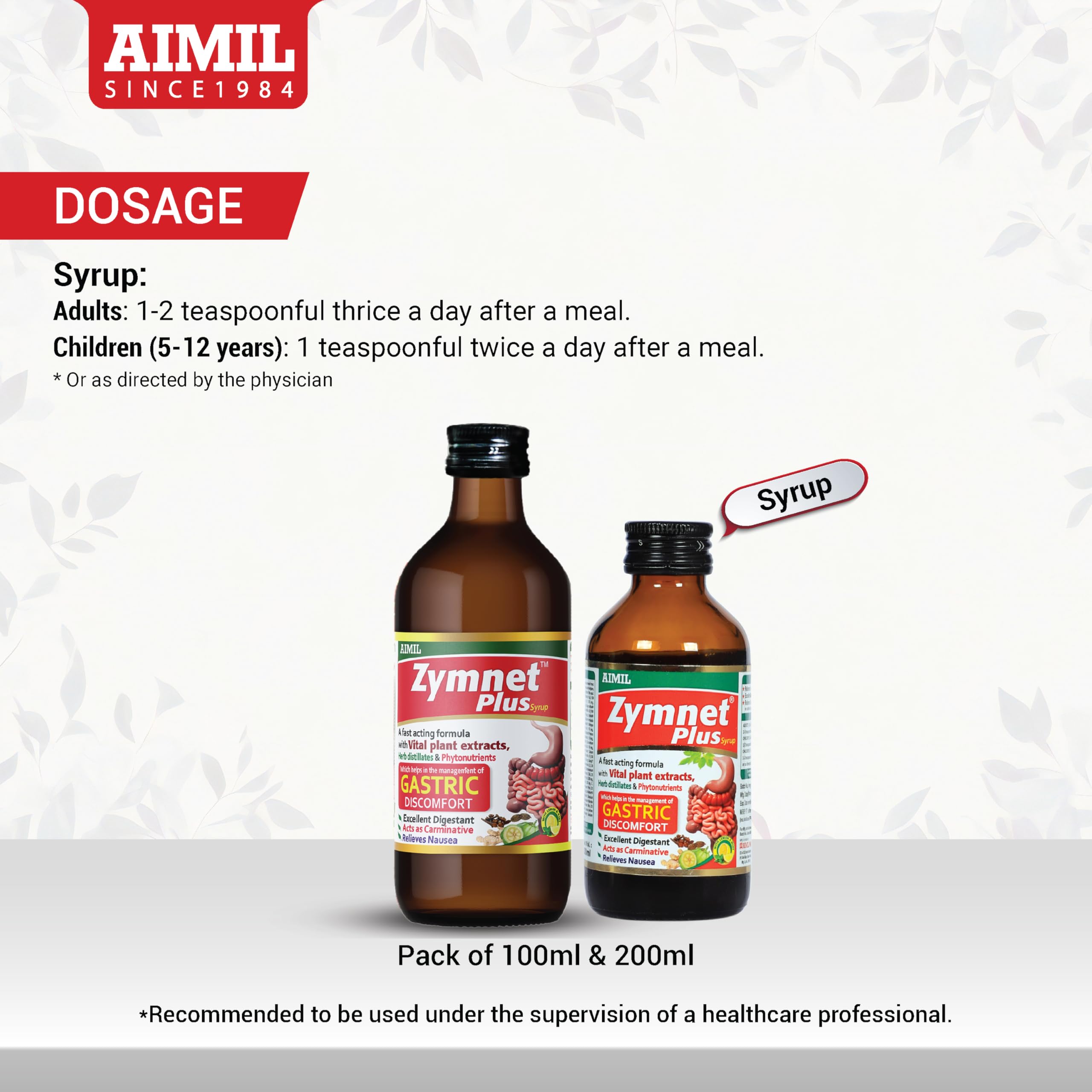 Amazon.com: AIMIL Zymnet Plus Syrup - 200ml (Pack of 3