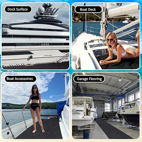 Miniatura 7 de Alfombra litera para remolque de barco, 19.6 x 11.8 pulgadas, para remolques de lancha, remolques al aire libre, litera, barco, remolque,