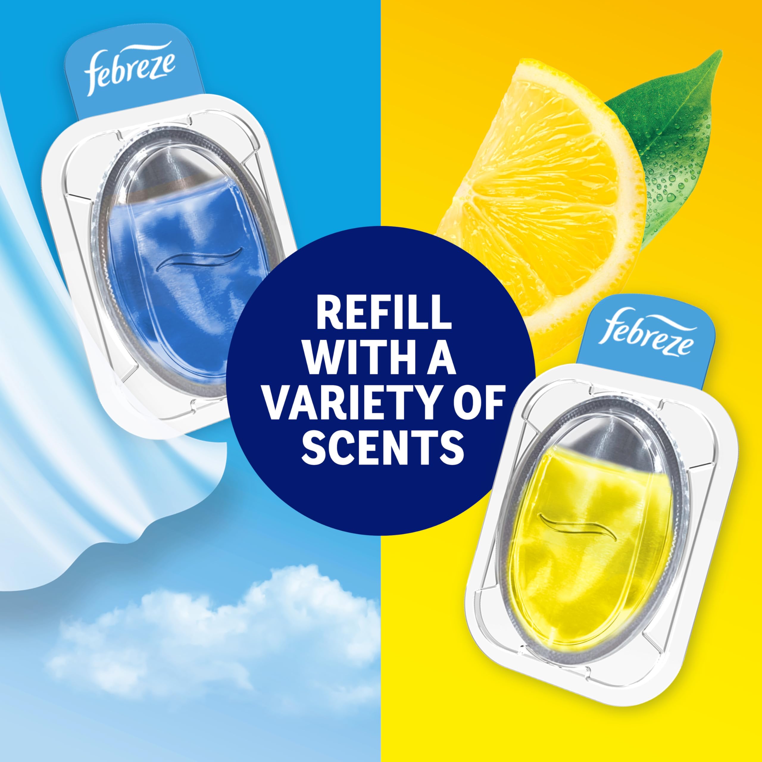 Stick-On Air Freshener, 2 Holders + 2 Refills N798
