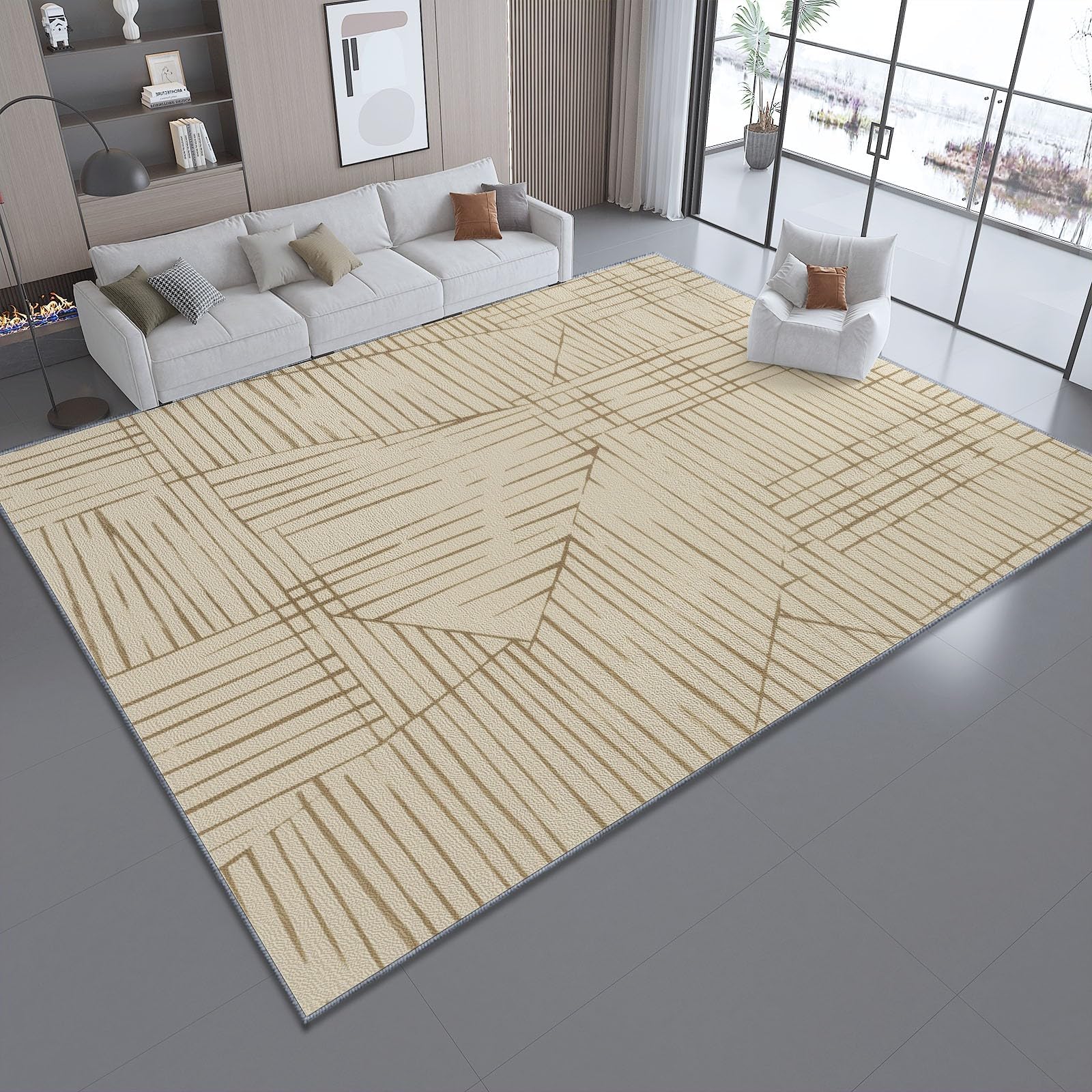 Tapis moderne antidérapant et lavable contre les glissades