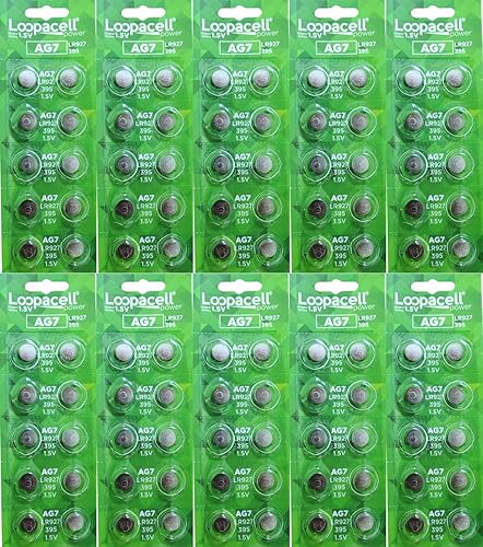 LOOPACELL (100) Nuevas baterías de reloj AG7 395 LR927 SR927