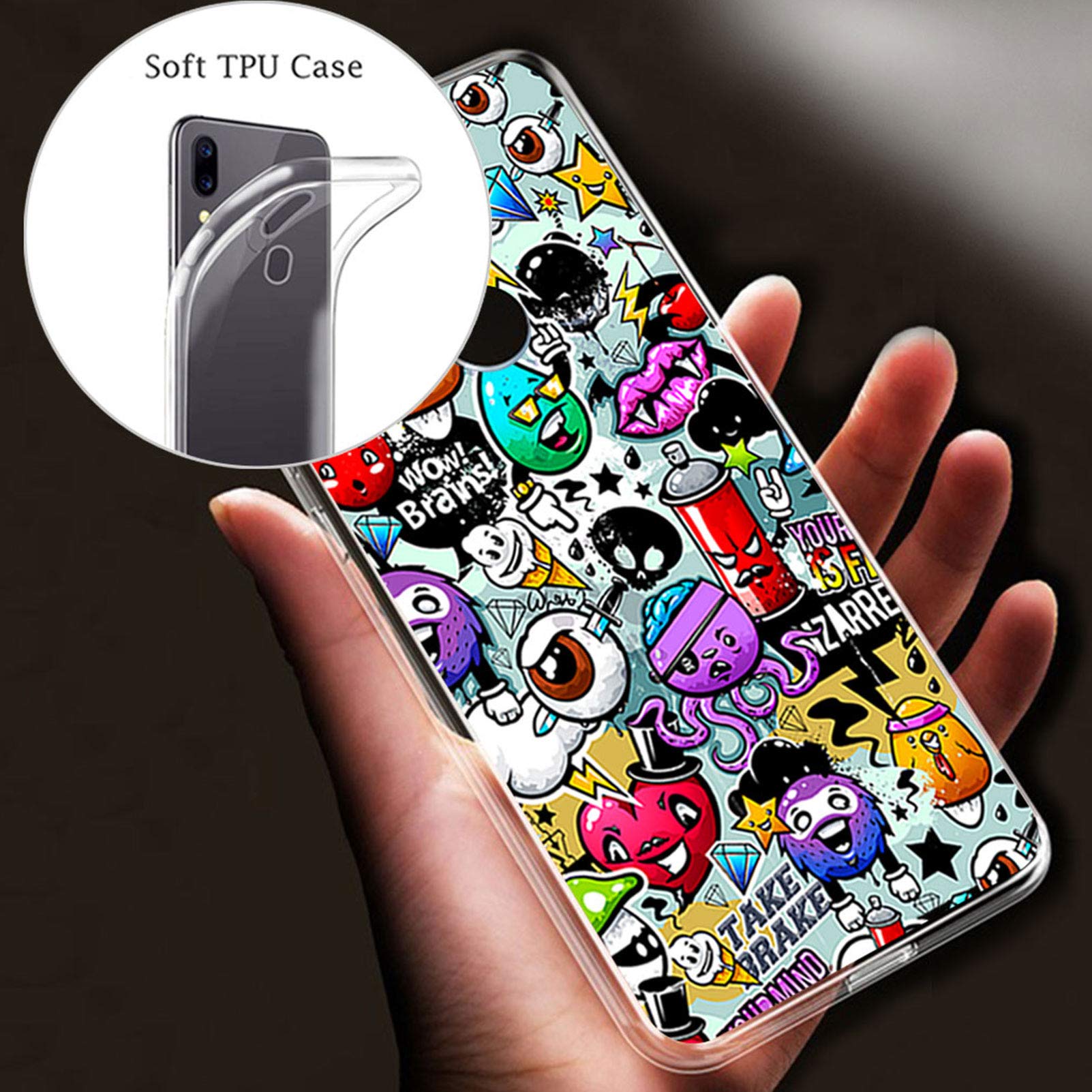 WXPPJ Custodia Per Doogee V20 5G - 2 Pezzi, Silicone Morbido TPU Trasparente Anti-Ingiallimento, Ultra Sottile - 2
