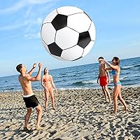 Vista 7 de Lewtemi Pelotas deportivas inflables gigantes grandes, pelota de playa, béisbol, fútbol, arcoíris, baloncesto, fútbol para deportes, fiesta
