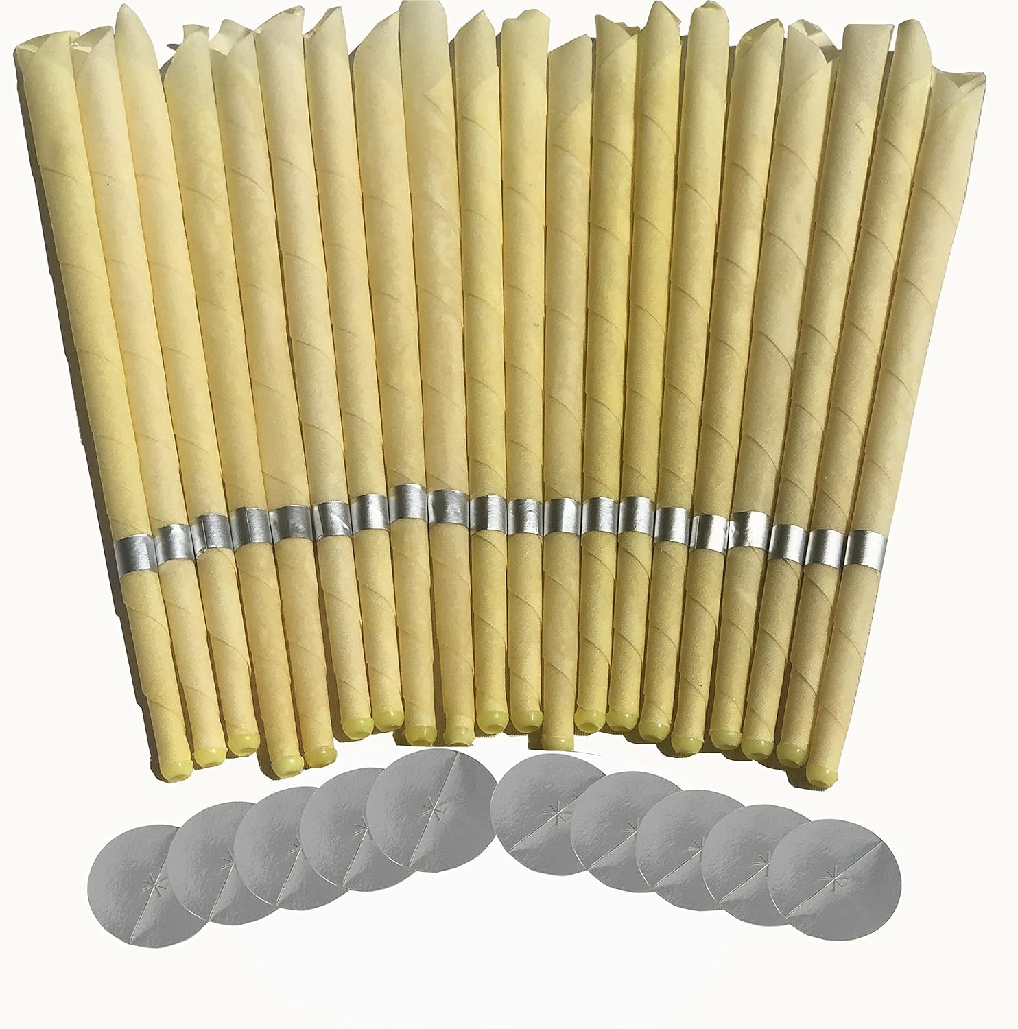 20pcs Ear Candles, Ear Candle Set with Natural Organic Beeswax (drip