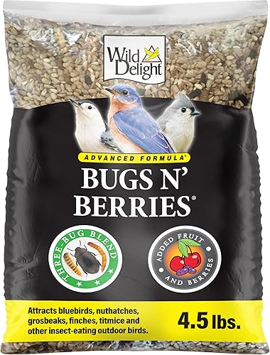 Wild Delight 099127 Bugs N' Berries - Alimento para pájaros silvestres, 4.5 libras