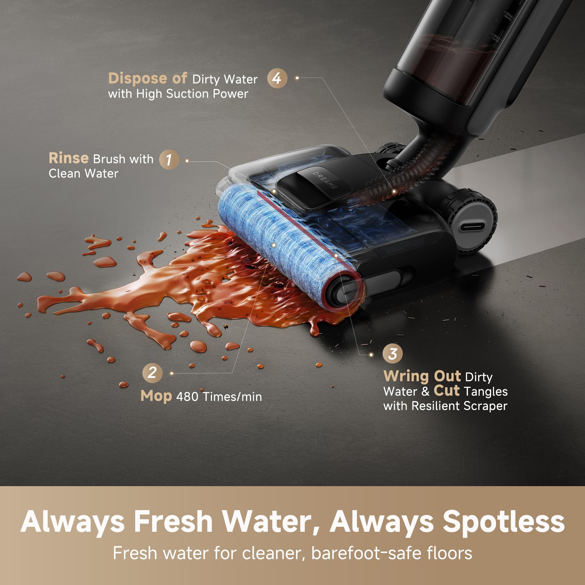 Dreame H12: Cordless Wet & Dry Vacuum - 23k Suction -8 Dreame H12: Cordless Wet & Dry Vacuum - 23k Suction -8
