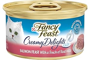 Purina Fancy Feast Creamy Delights: Indulge Your Feline in a Salmon Feast