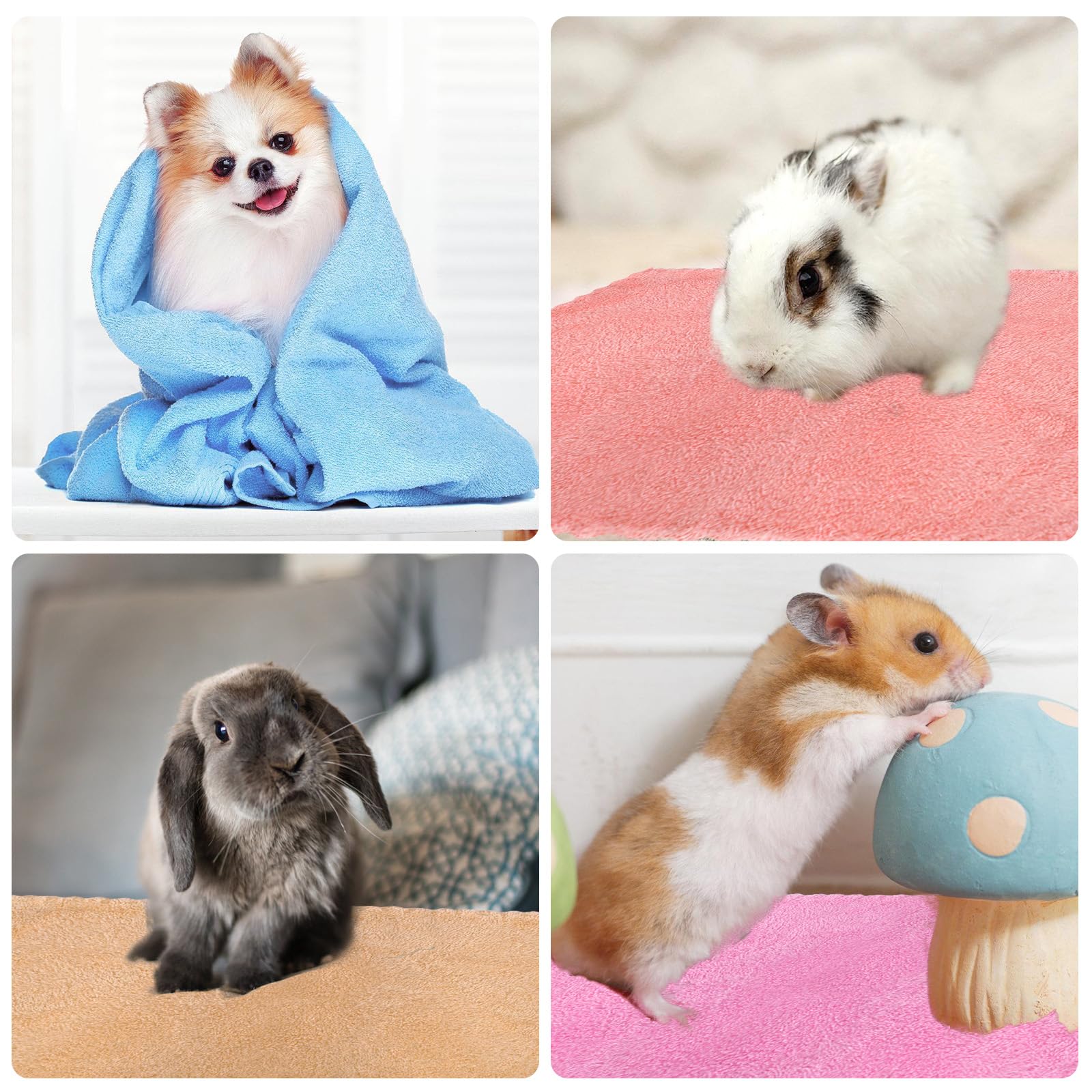 Dekens voor cavia's, 10 stuks, fleece huisdierdekens, 35 x 75