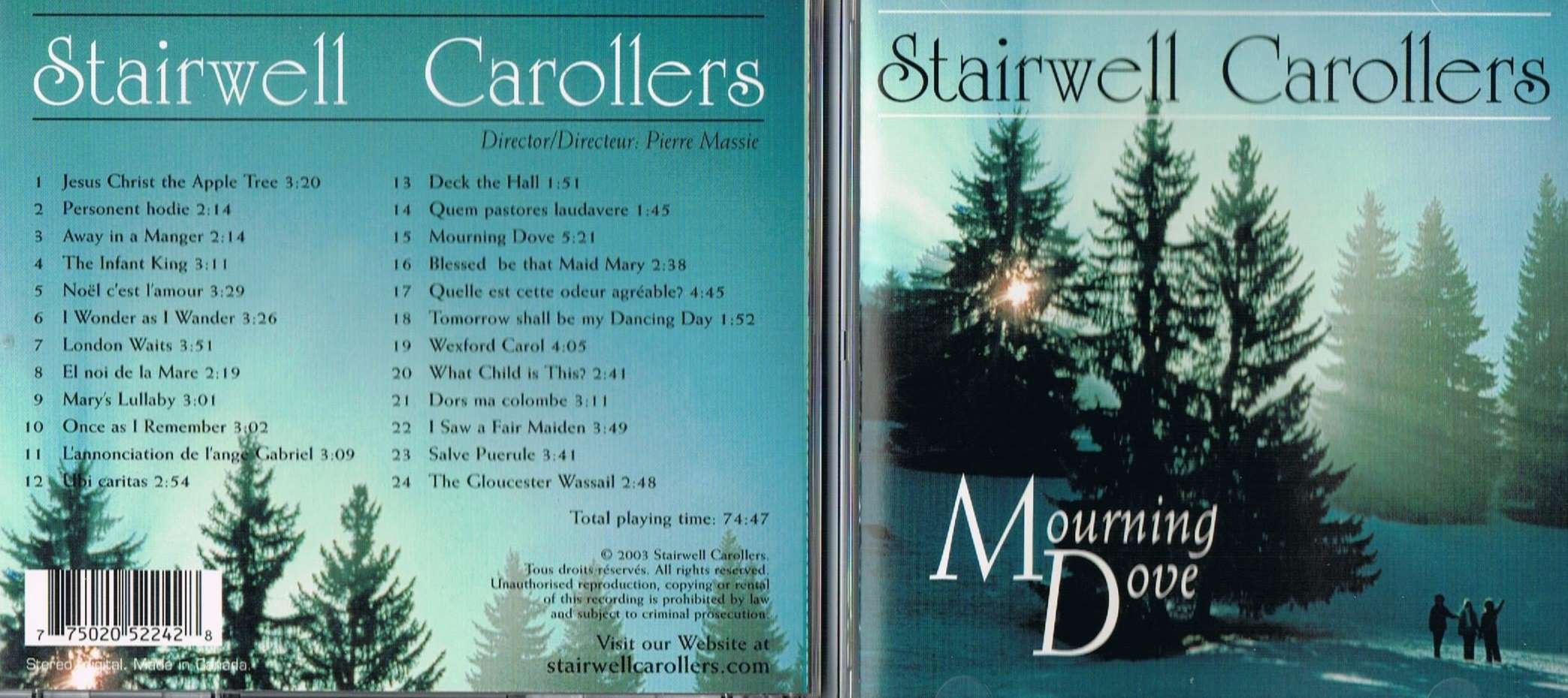 Mourning Dove (Director Pierre Massie) [Audio CD] Stairwell Carollers