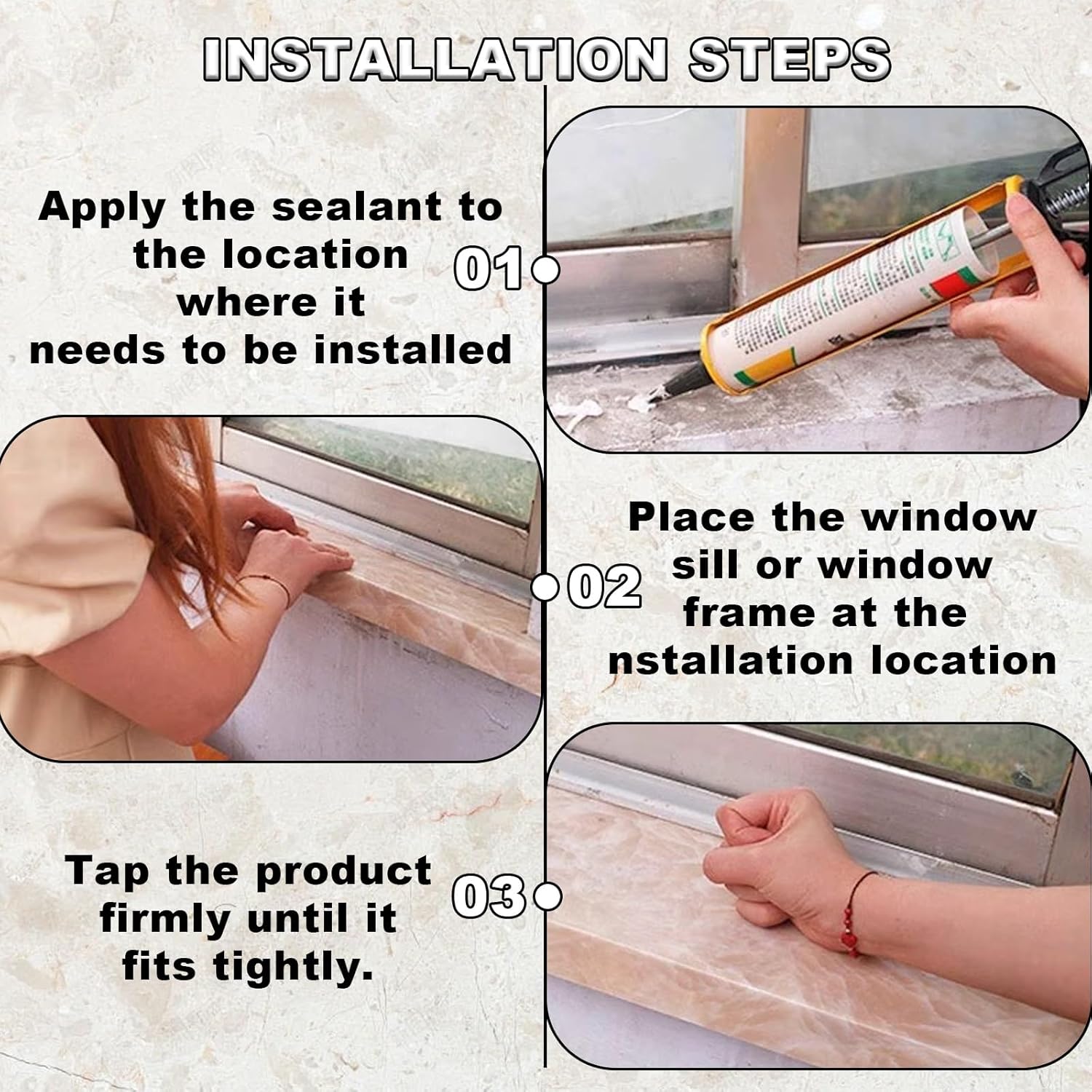 Window Sill Nosing White Protector Cuttable Replacement Board PVC Window Sills Cover Board