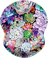 Vista 29 de Alfombrilla para mouse con soporte de muñeca, almohadilla antideslizante para mouse para oficina, computadora, laptop y Mac, cómoda y ligera