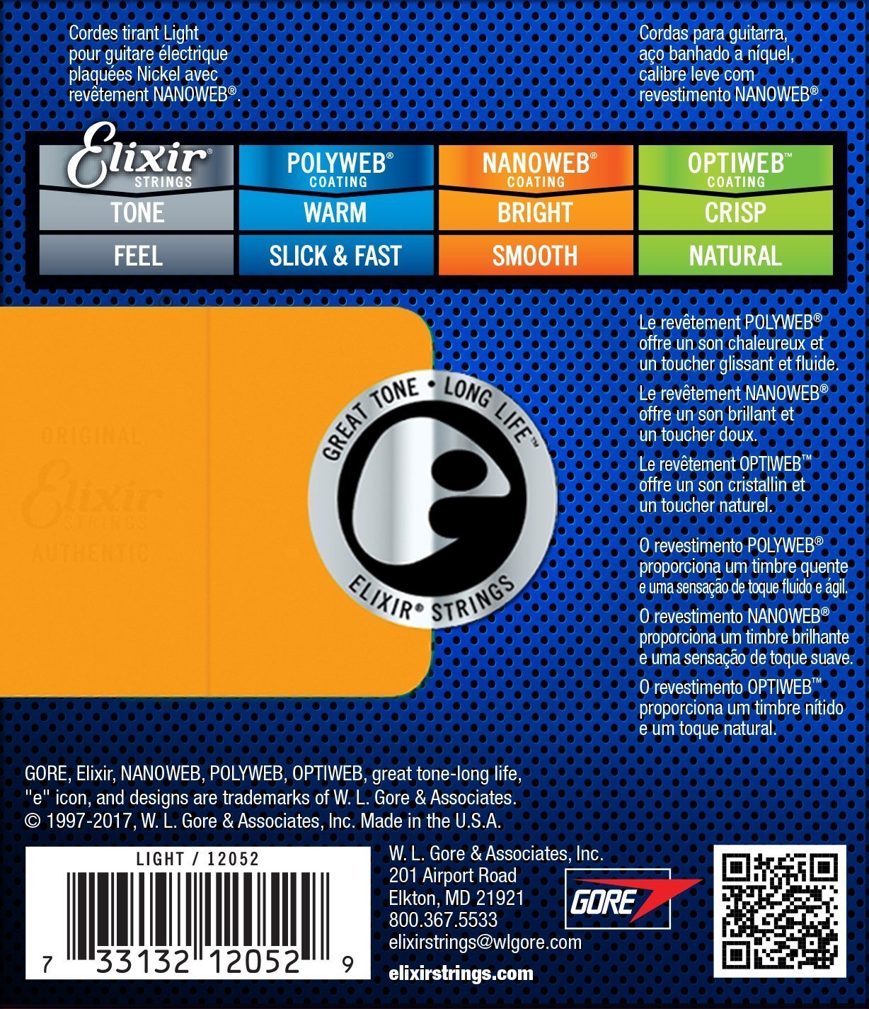 Elixir muta chitarra elettrica 010-046 nanoweb cod. 12052