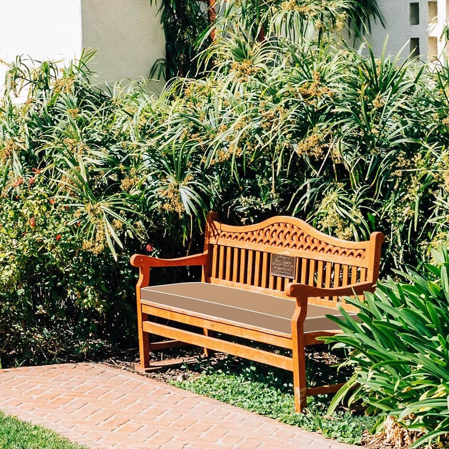 Outdoor Porch Swing Cushion 48x18x3 in,Outdoor Bench Cushion, Outdoor Seat Cushion Bench Pad Cushions ，for Patio Porch Garden Swing Cushions