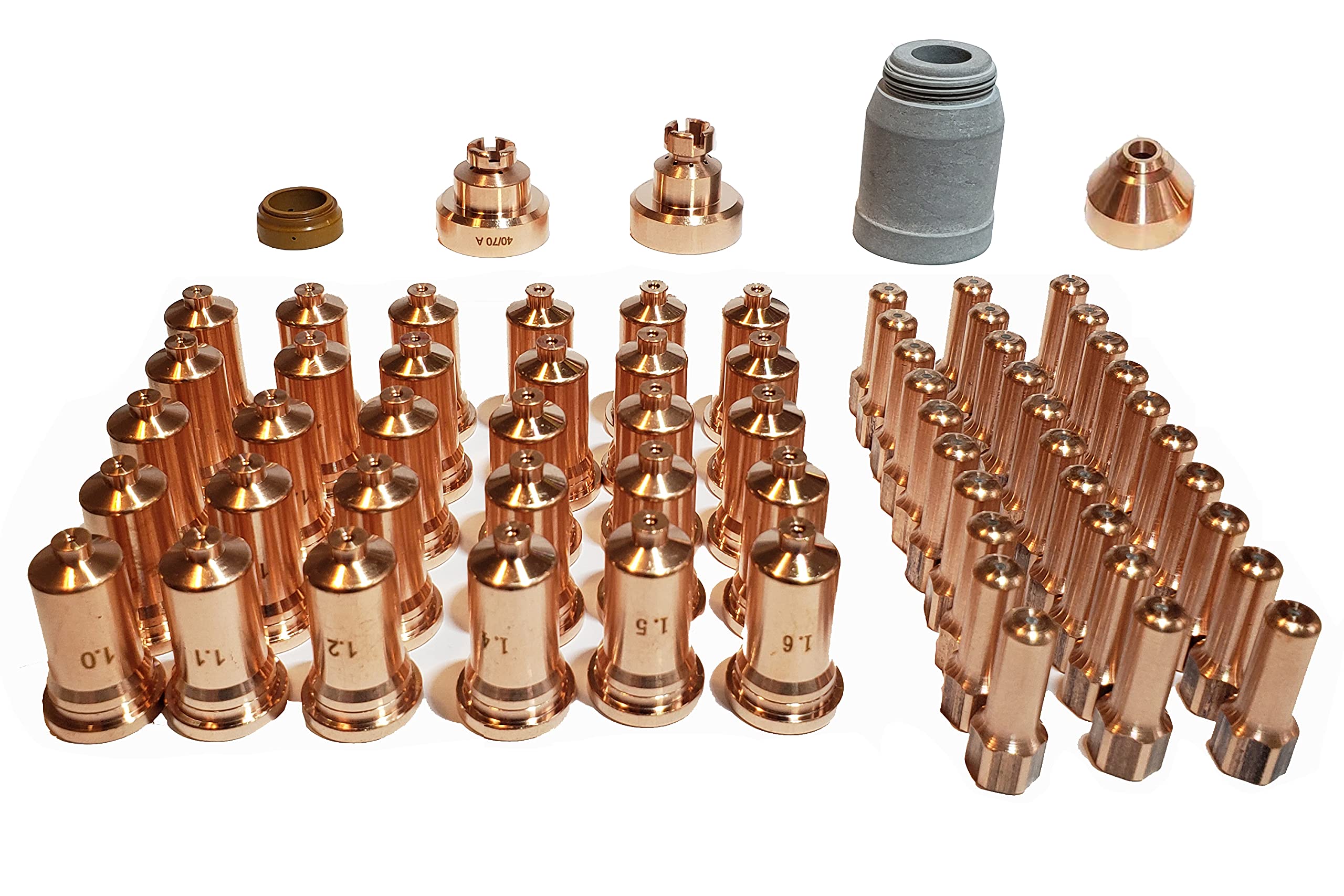 PT100 DRAG AND GOUGING TIP CONSUMABLE SET 65PCS FOR IPT100 PLASMA CUT TORCH