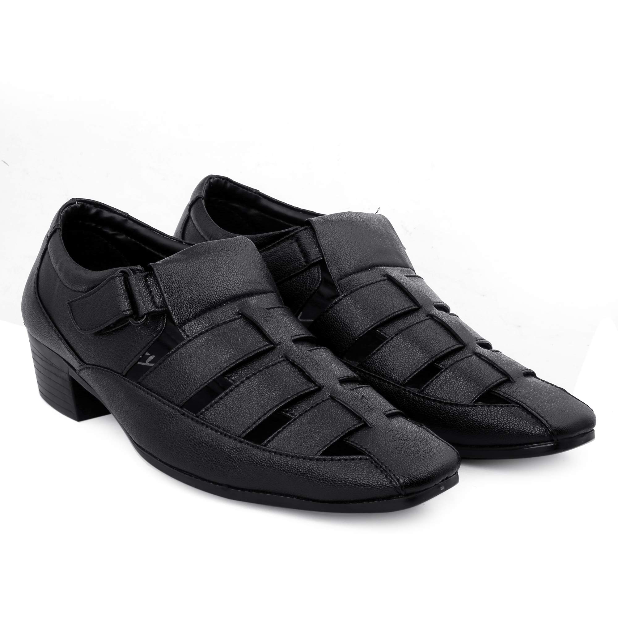 Men's Height Increasing Casual Roman Stylish White Sandals-image-16