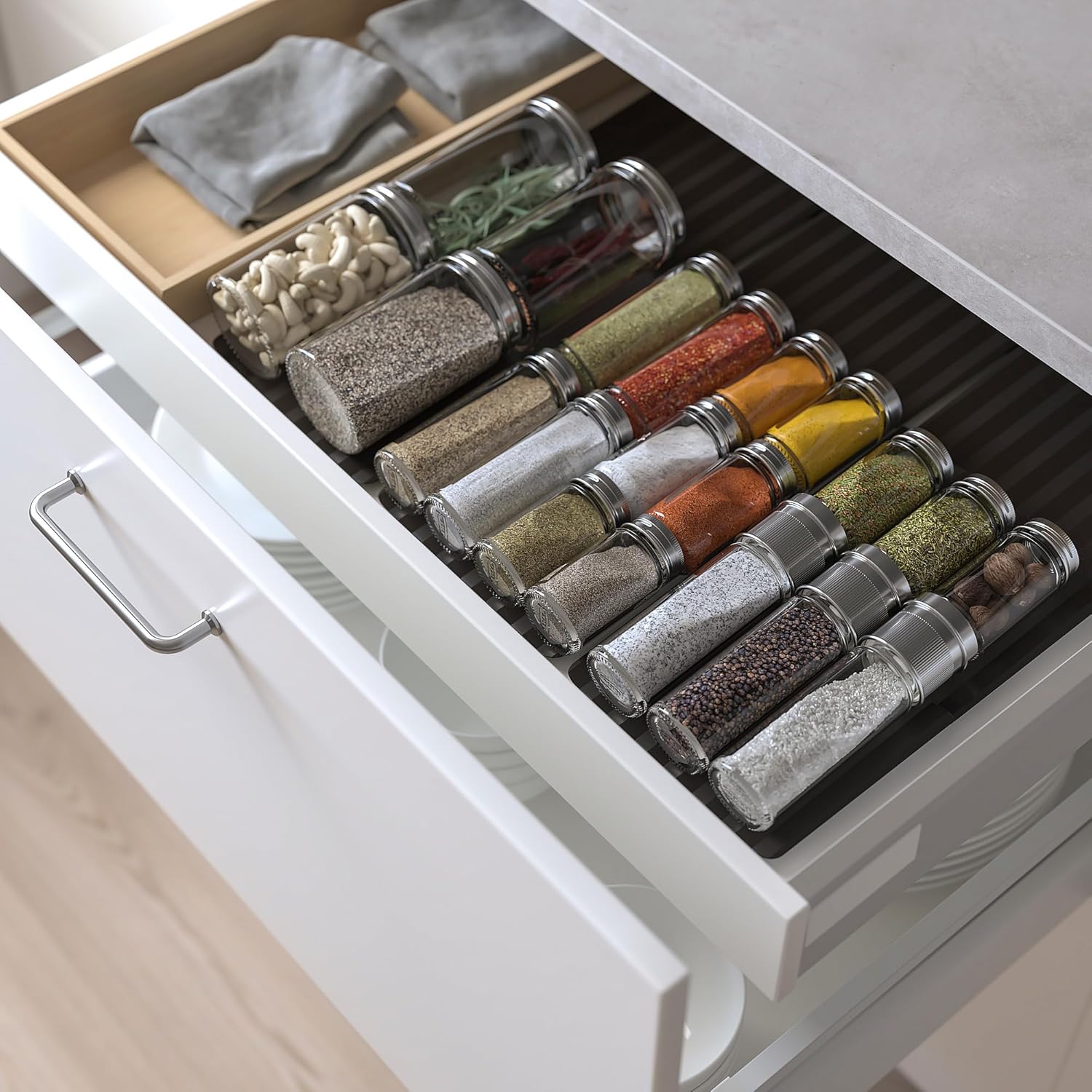 CITRONHAJ Salt and pepper shakers, clear glass/stainless steel, 8 cm