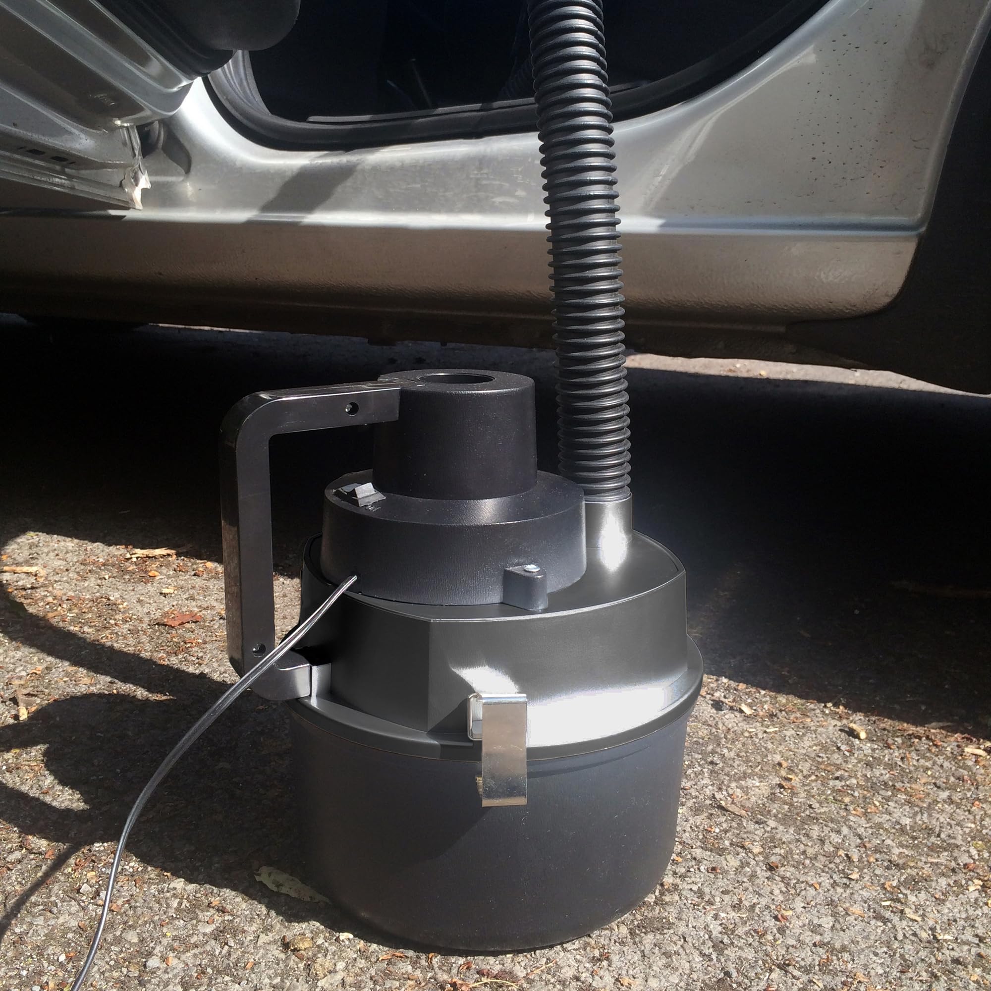 Sakura Aspirador SS5311 de 120 W, perfecto para coches, barcos y caravanas, limpiador e inflador en seco y húmedo, filtro lavable, alimentado por una toma de 12 V, paquete de 1