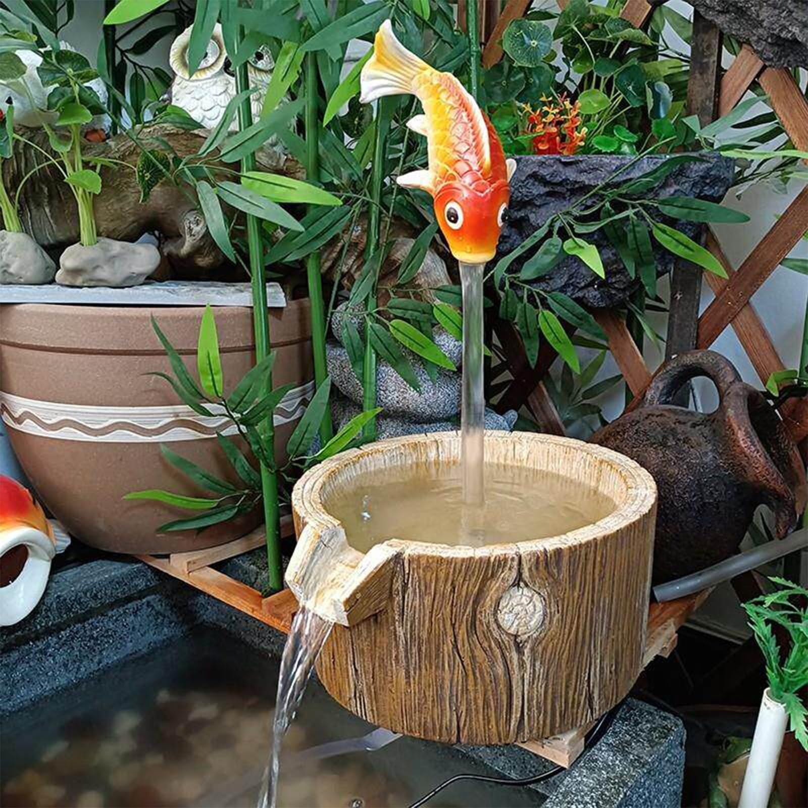 Fontane for Stagni, Decorazione Spruzzatore di Piccoli Stagni, Fontana di Circolazione dell’Acqua Sospesa for Stagni di Koi, Giardino, Patio, Prato
