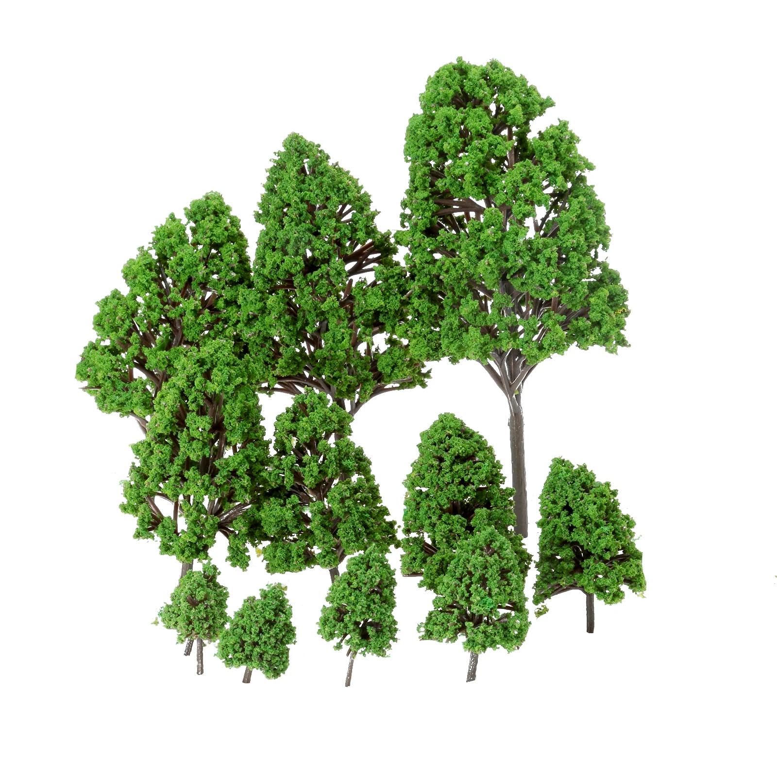 Lot De 10 Arbres Miniatures De 12 Cm, Modèle De Paysage
