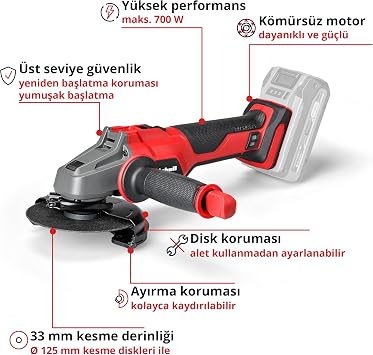 Einhell Professional Akülü Avuç Taşlama Makinesi AXXIO 18/125 4431140