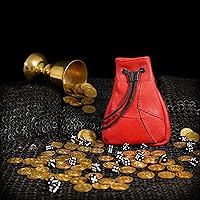 Vista 3 de Mythrojan Medieval Drawstring Bag, Ideal for SCA LARP Reenactment & Ren fair-Full Grain Leather