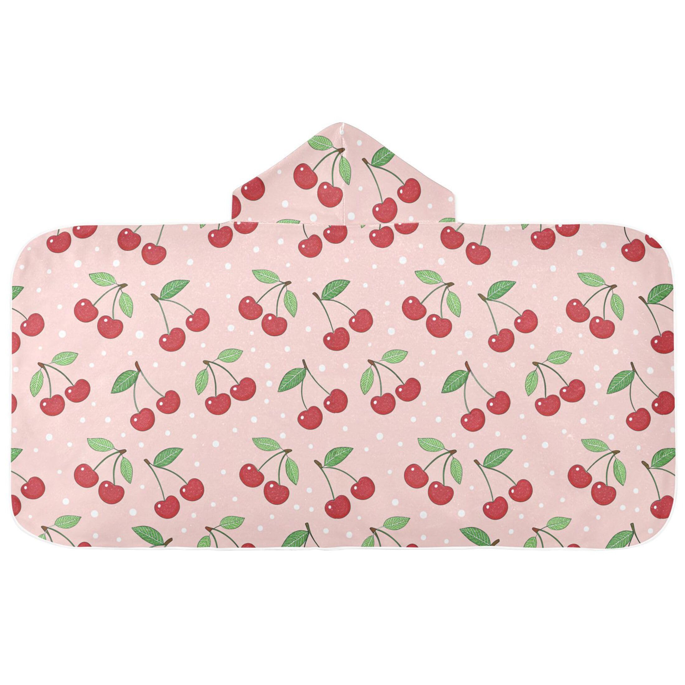 Fuauuyl Berry Hooded Baby Bath Towel Soft & Breathable Towel for Newborns Infants Toddlers, Nursery Essential