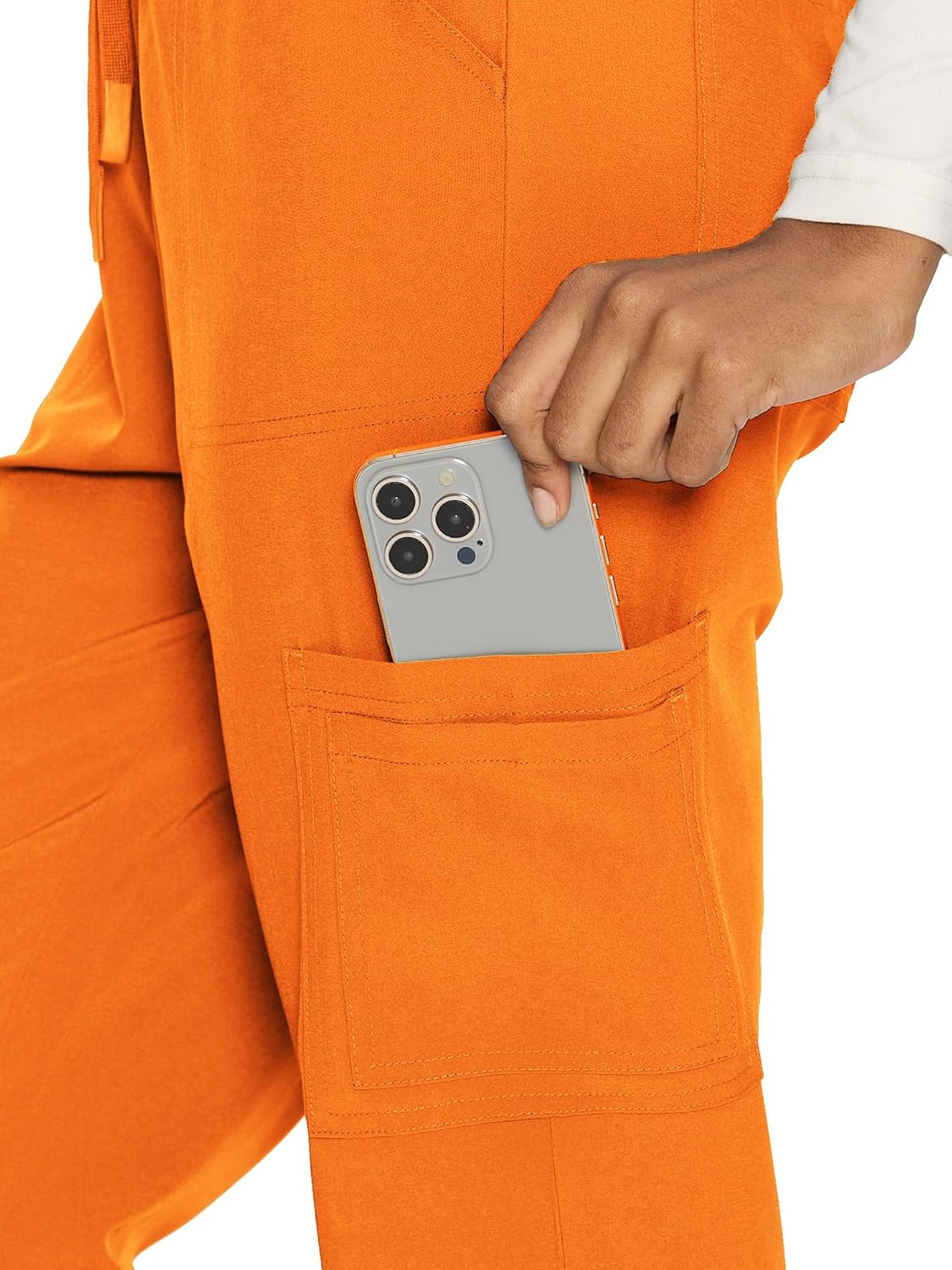 Scrubs for Women, V-Neck Scrubs Top & Cargo Pants with 12 Pockets, Yoga Waistband, 4 Way Stretch - Image 5