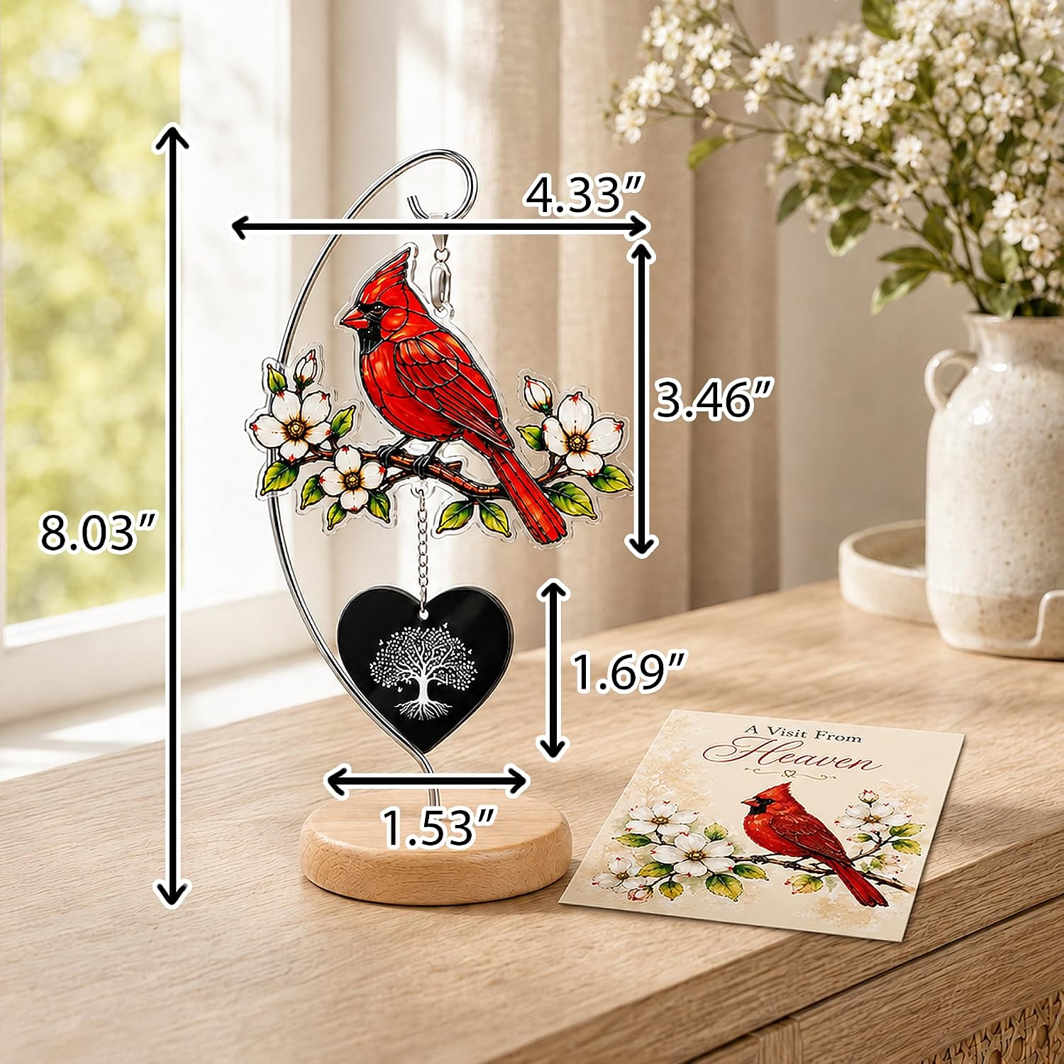 Cardinal Memorial Gifts, Sympathy Gifts for Loss of Loved One Mom Dad
