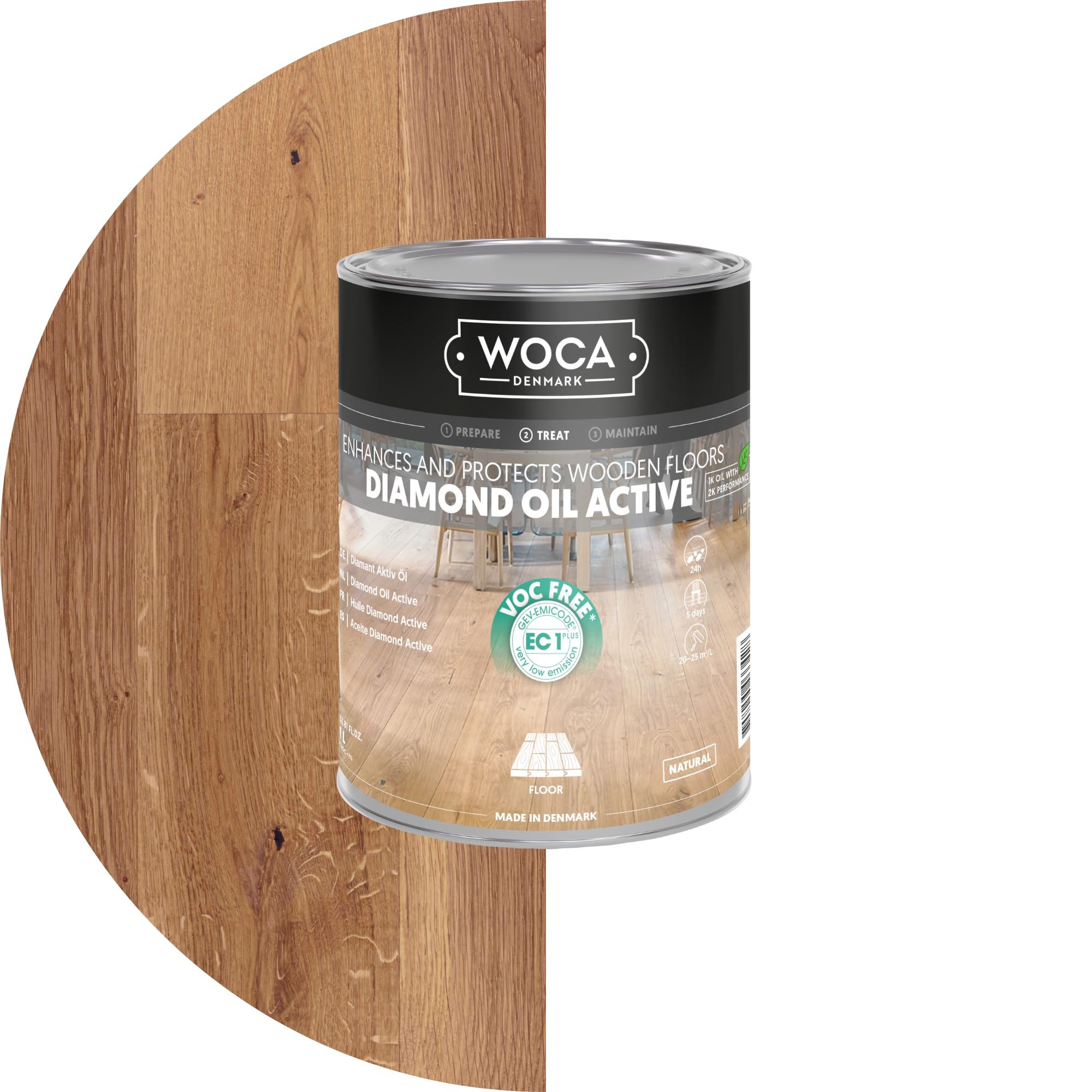 Woca Huile Woca Diamond actif, naturel 1 l, 1)