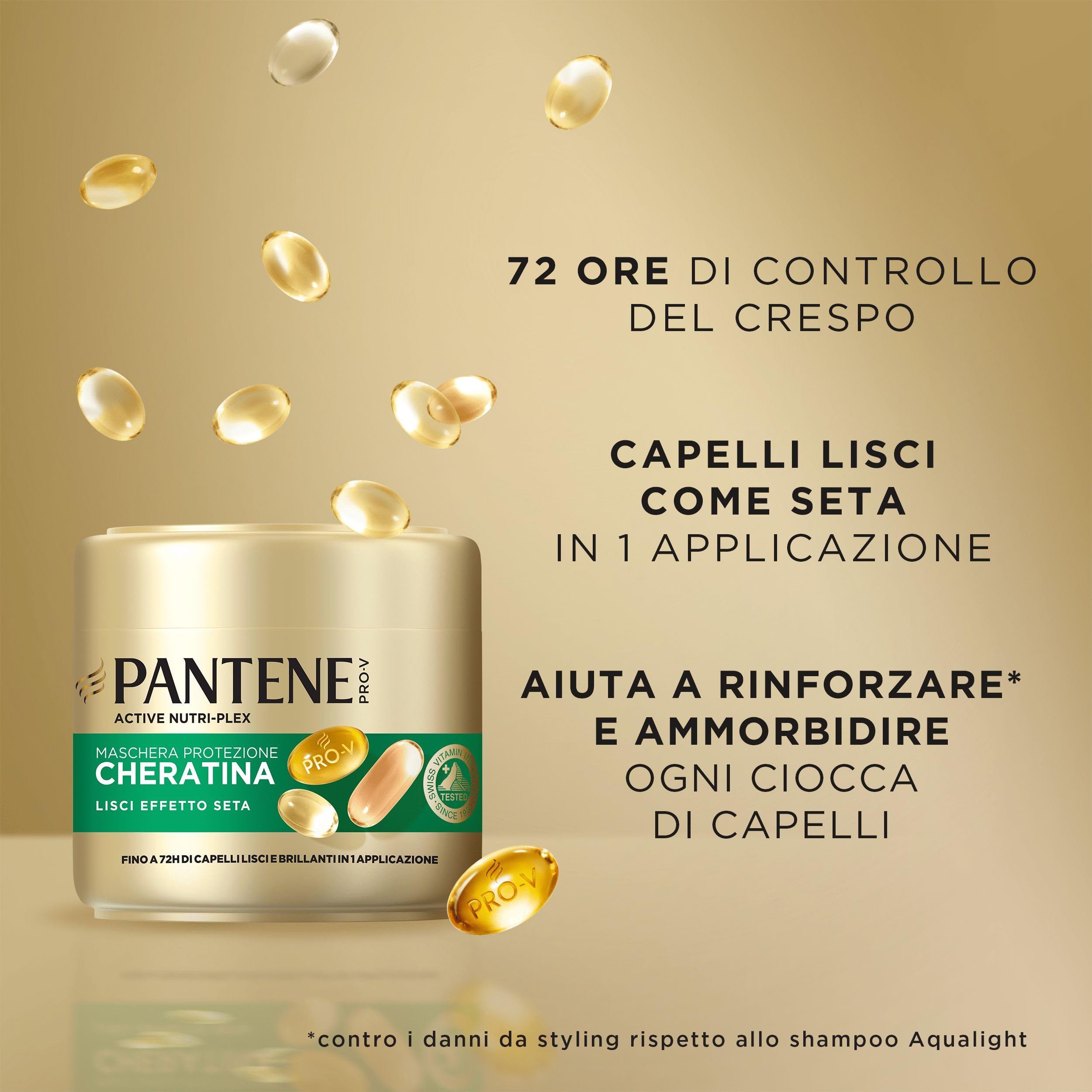 Pantene Shampoo Miracles Lisci Effetto Seta Per Capelli Crespi, 250ml+ Balsamo 200ml+ Maschera 300ml