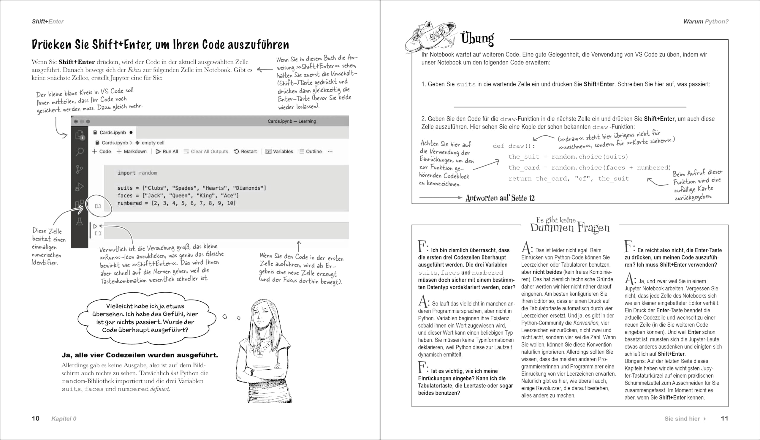 Python von Kopf bis Fuß: Grundlagen und Praxis der Python-Programmierung