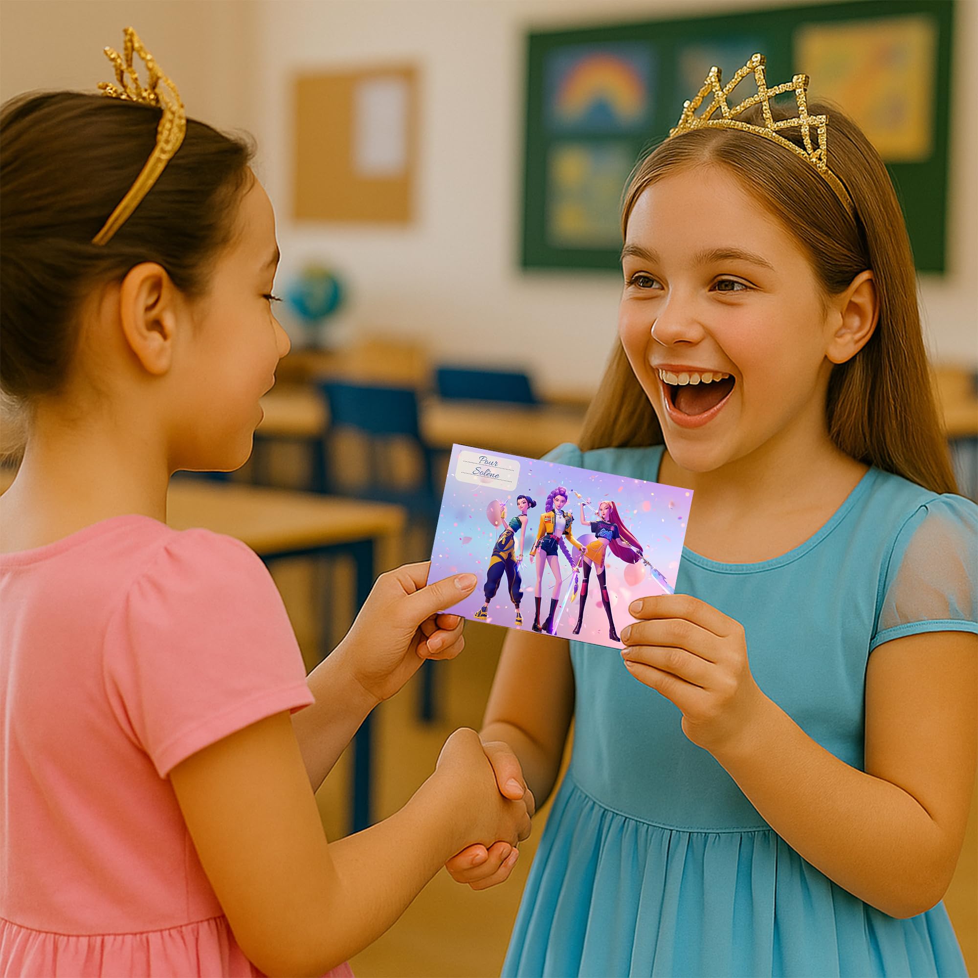 Fun4kid 12x Cartes Invitation Anniversaire Filles Danse avec Enveloppes Assorties