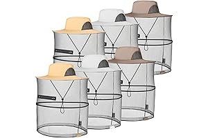 Sureio 6 Pcs Mosquito Hat with Zipper