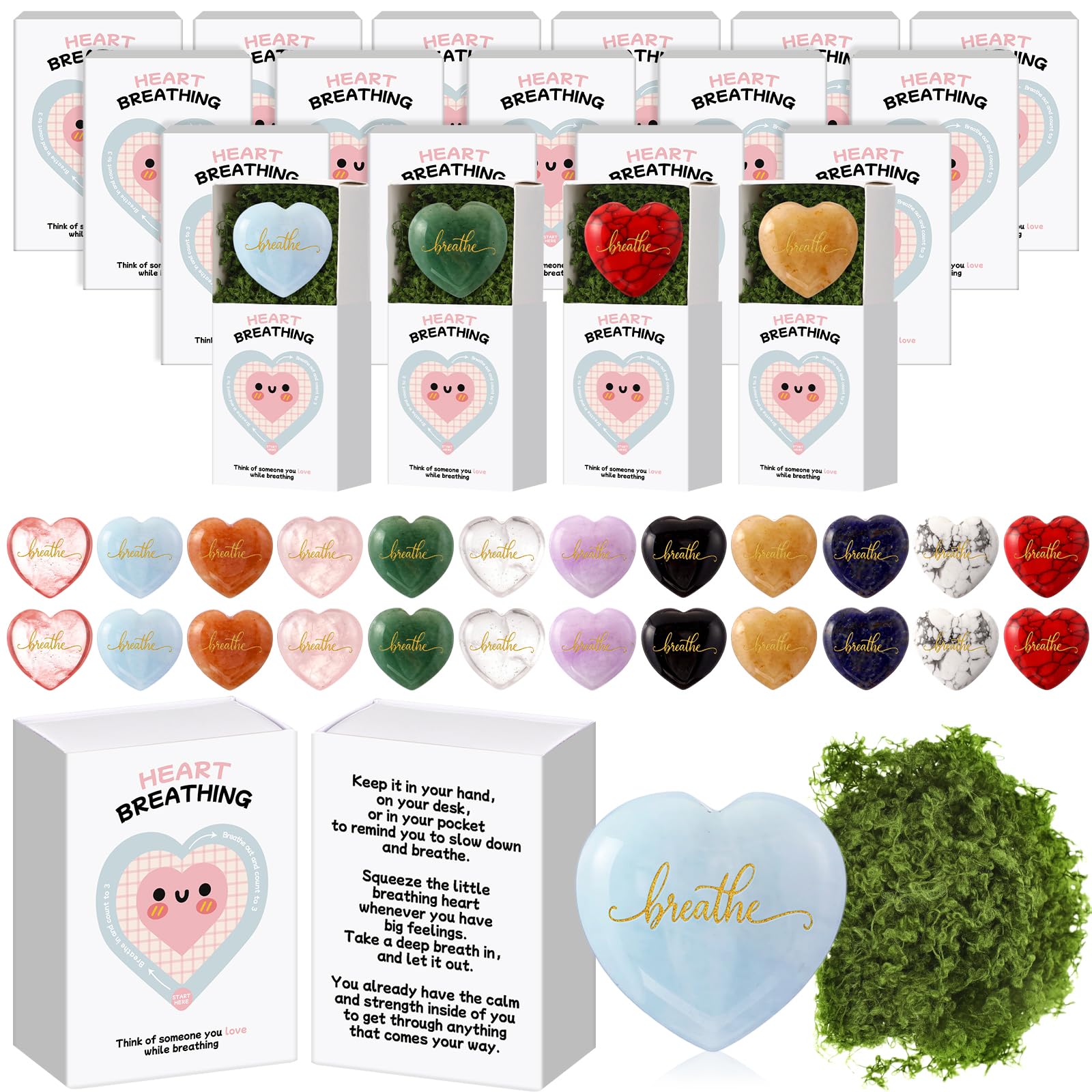 Photo 1 of DoubleFill 25 Sets Crystal Breathing Hearts for Calm Down Corner with Boxes