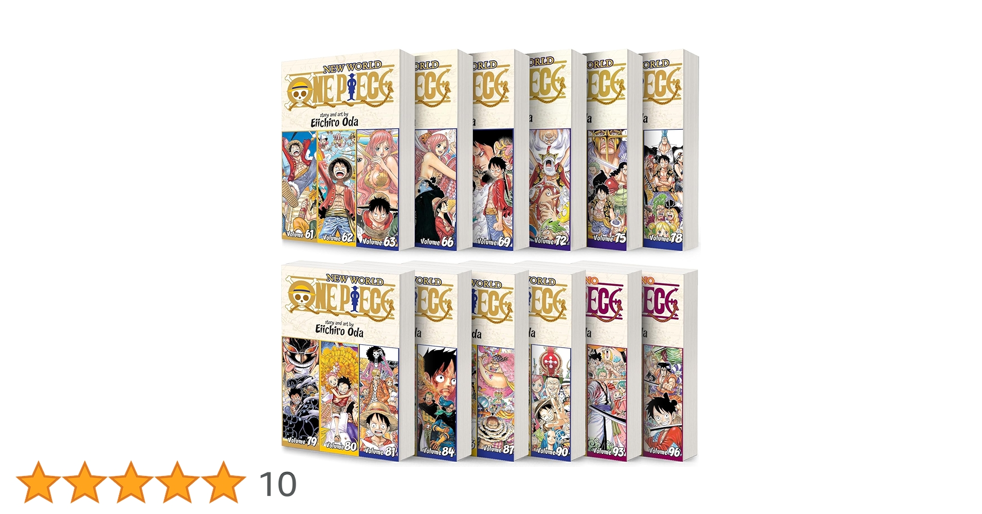 ONE PIECE 21冊セット (12-32巻) One Piece 3-in-1 Edition 12-book Manga Set 21-32: Vol. 61-96