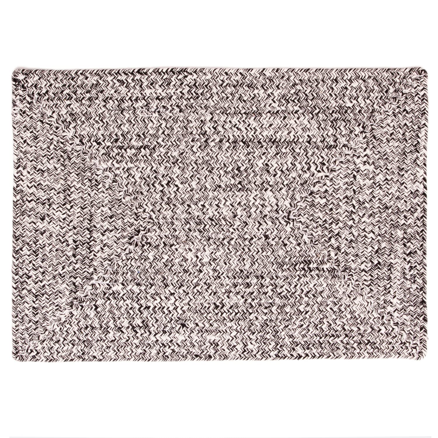 super area rugs farmhouse braided rug cotton kitchen reversible carpet, black & white, 2' x 3' rectangle