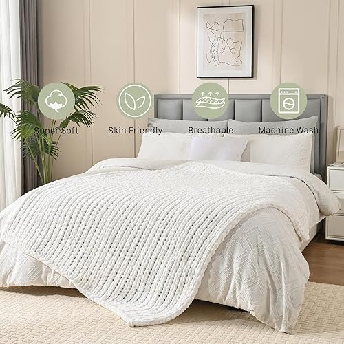 Miniatura 3 de Manta de punto grueso recientemente mejorada, versión más apretada, hecha a mano de chenilla, súper suave, manta de punto trenzado de hilo grueso