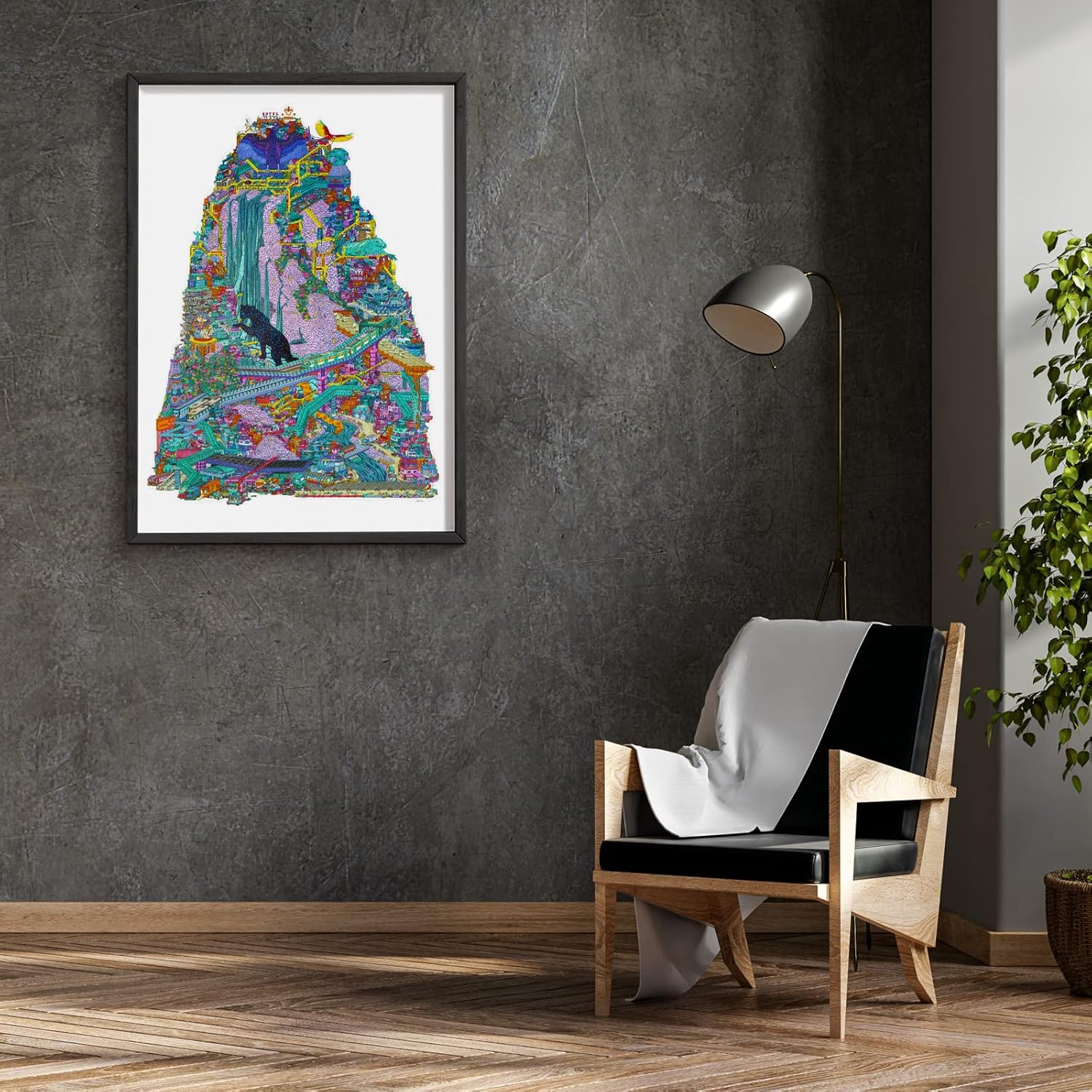 Antelope - 1000 Piece Puzzle for Adults, Cyber City Jigsaw Puzzles 1000 Pieces, Unique Shape Creative Innovative Utopian Puzzle, High Resolution, Matte Finish, Smooth Edging, No Dust