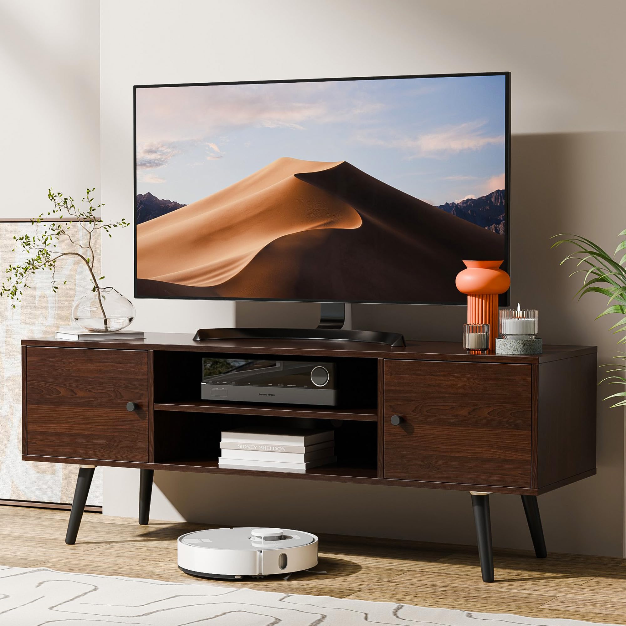 Cozy Castle Mid Century Modern TV Stand for 55 60 inch TV