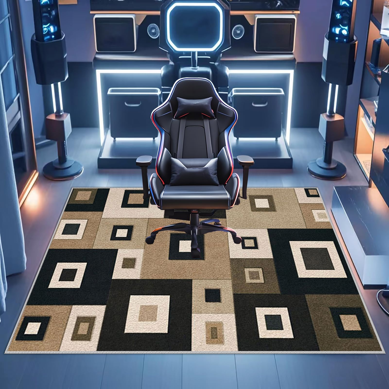 110 x 150 cm Alfombra para Silla de Oficina para Suelos Duros Parquet Laminado y Azulejos Alfombra Gaming Suelo, Alfombrilla Protector Suelo Silla Ruedas, Alfombras de Escritorio