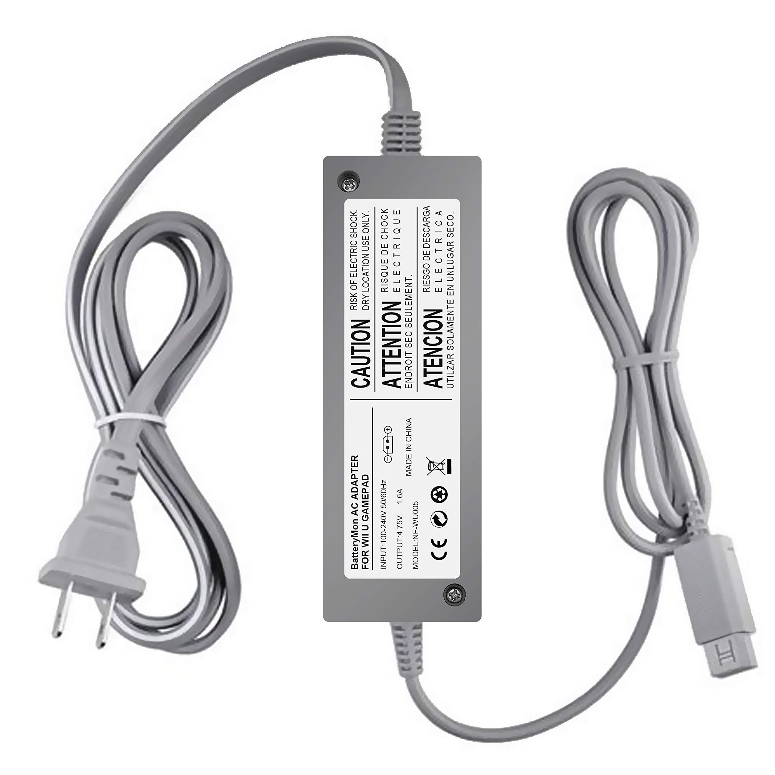 AC Adapter for Wii U Gamepad, 4.75V 1.6A Wall Charger Power Brick Charging Cord for WiiU Game Pad WUP-010 WUP-011